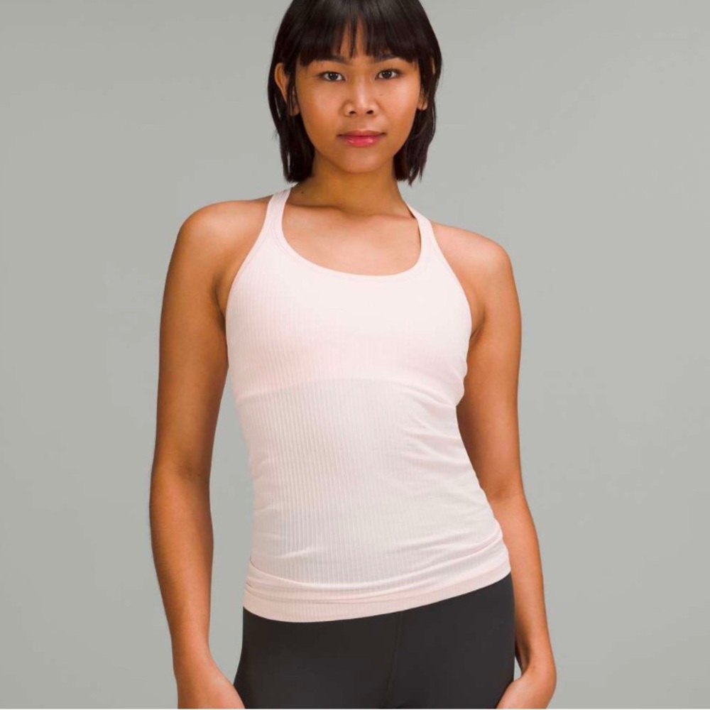 NWOT Lululemon Ebb to Street Tank Top - strawberry milkshake, size 8